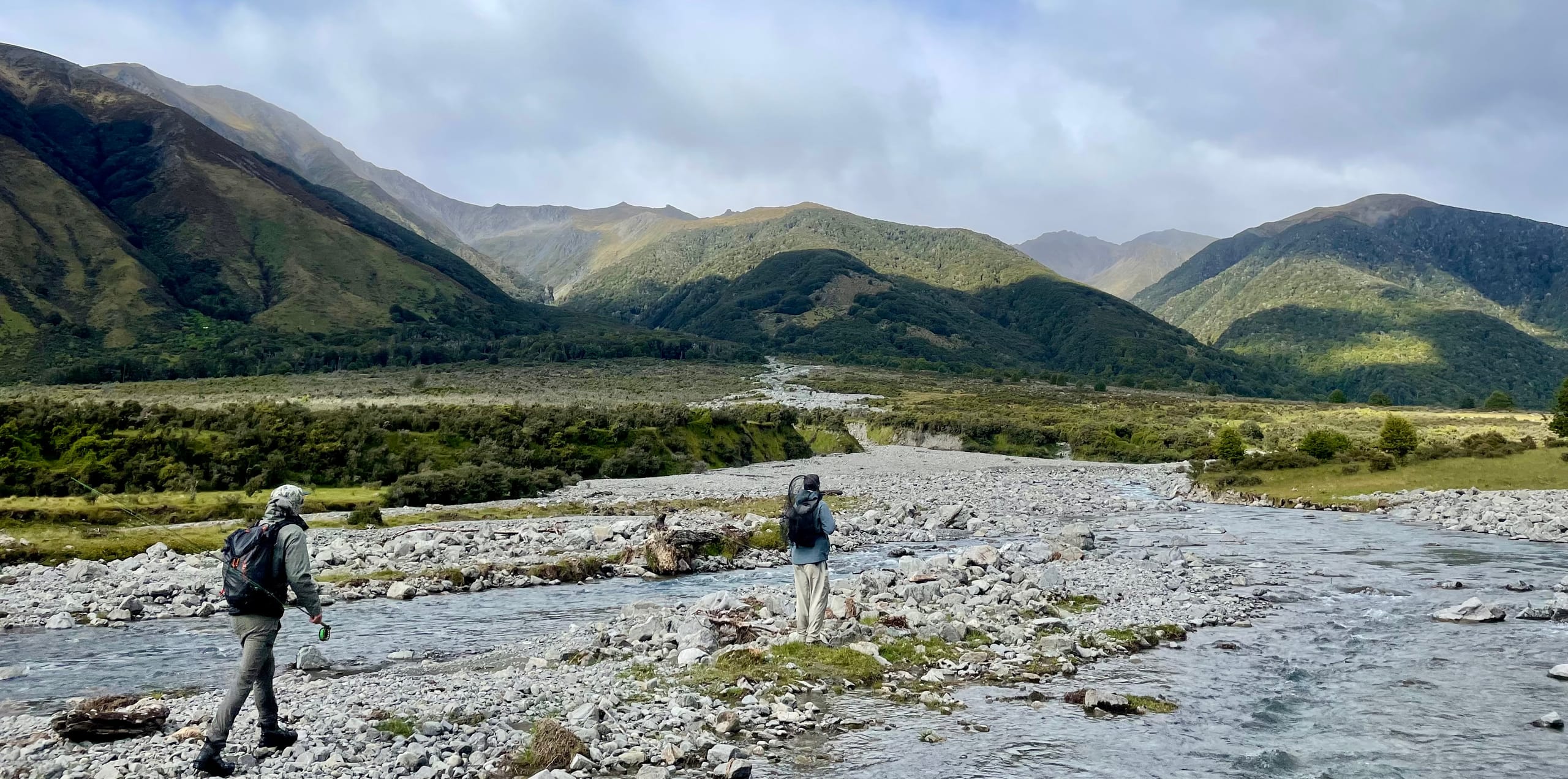 Remote South Island backcountry river scenery